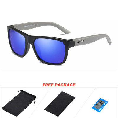 DUBERY ochelari de soare polarizați pătrați vintage pentru bărbați, la modă, oglindă verde, protecție UV pentru bărbați, ochelari de soare sport pentru șofat pentru bărbați