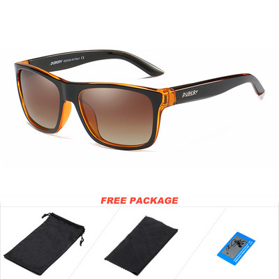 DUBERY ochelari de soare polarizați pătrați vintage pentru bărbați, la modă, oglindă verde, protecție UV pentru bărbați, ochelari de soare sport pentru șofat pentru bărbați