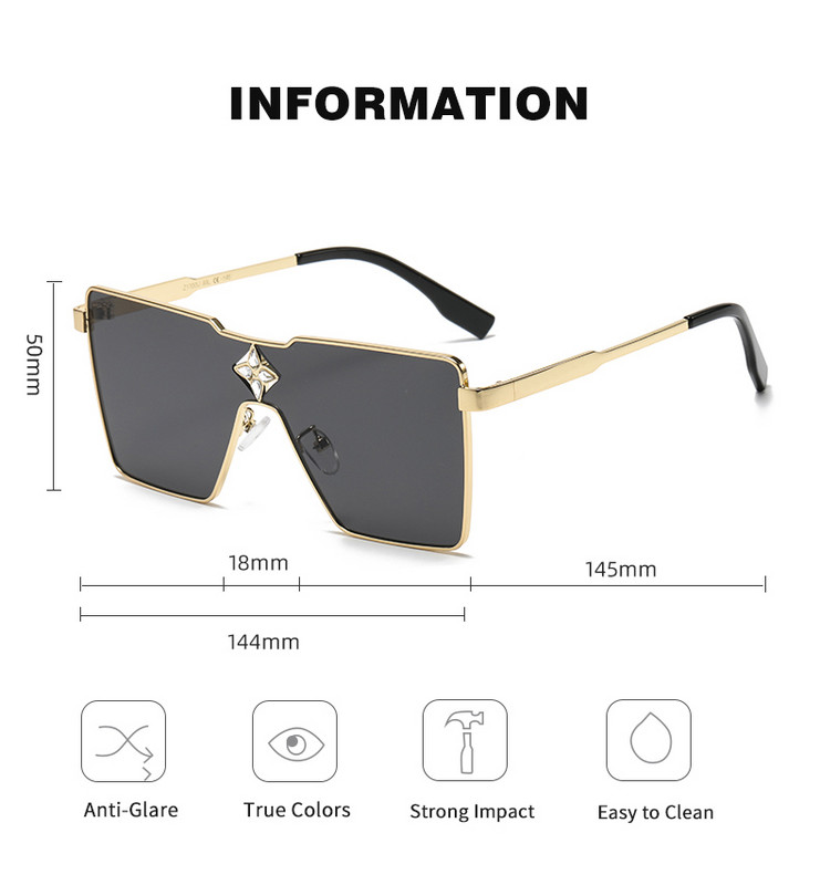 Nove luksuzne muške sunčane naočale za 2022., brendirane dizajnerske sunčane naočale za žene, modne gradijentne četvrtaste nijanse