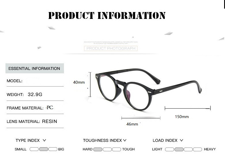 2022 Modni ženski okviri za naočale Muški okviri za naočale Vintage Okrugli prozirni okvir za naočale Optički okvir za naočale