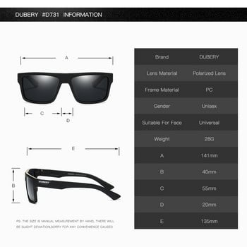 DUBERY 2018 Ново пристигане Мъжки поляризирани слънчеви очила Авиационни слънчеви очила за шофиране Мъжки спортен риболов Луксозна марка Дизайнерски 918