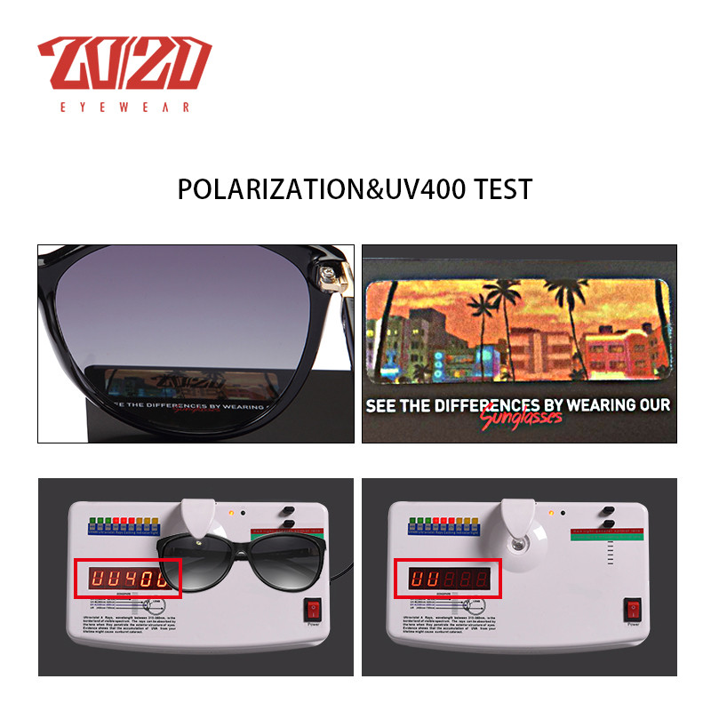 20/20 Brand Design Ženske mačkaste sunčane naočale Ženske polarizirane naočale u retro stilu UV400 Oculos de sol Feminino PL337