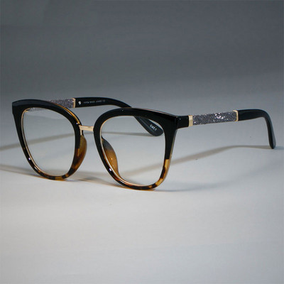 45074 Оптични дамски квадратни рамки за очила Дамски блестящи червени очила Модни очила