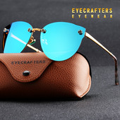 Ochelari de soare polarizați de lux Eyecrafters Ochelari de soare reflectorizați cu oglindă ochi de pisică de modă pentru femei Ochelari de soare retro vintage pentru femei