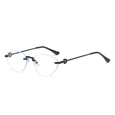 YOOSKE ääristeta kassisilmade prillid, naiste luksusbrändid, optilised prilliraamid naistele, mood metallist kvaliteetsed prillid