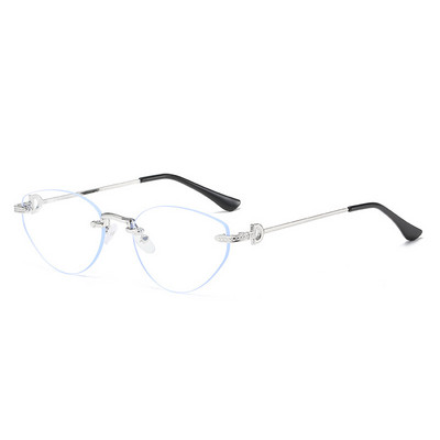 YOOSKE ääristeta kassisilmade prillid, naiste luksusbrändid, optilised prilliraamid naistele, mood metallist kvaliteetsed prillid