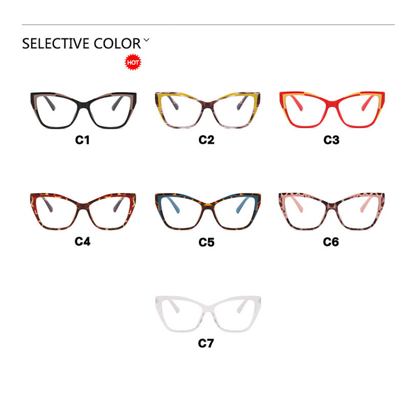 Vintage TR90 värvilised prillid naiste moevastased sinise heledad prillid 2023 uued prillid, raamid, prillid