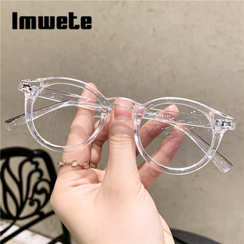 Iwete Прозрачна рамка за компютърни очила Жени Мъже Анти синя светлина Кръгли очила Блокиращи очила Оптични очила Очила
