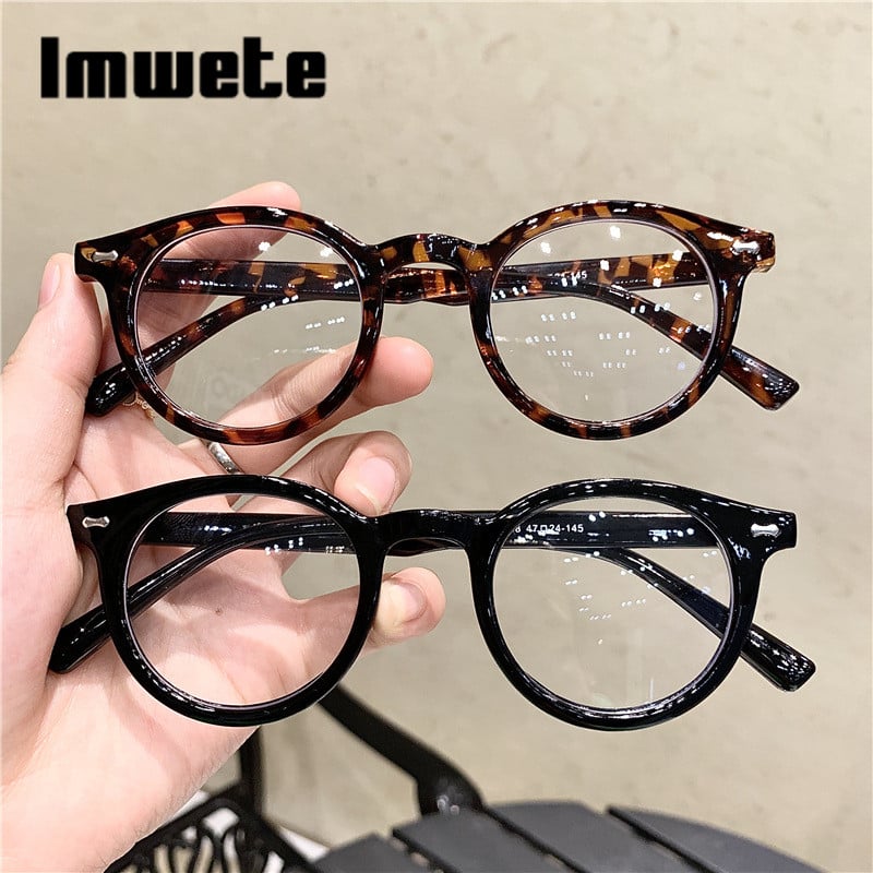 Iwete Прозрачна рамка за компютърни очила Жени Мъже Анти синя светлина Кръгли очила Блокиращи очила Оптични очила Очила