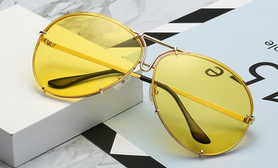 Ochelari de soare vintage de designer de brand pentru bărbați cu nuanțe negre Ochelari de soare reflectorizați din metal pentru femei Ochelari de soare retro pentru călătorii