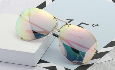 Ochelari de soare vintage de designer de brand pentru bărbați cu nuanțe negre Ochelari de soare reflectorizați din metal pentru femei Ochelari de soare retro pentru călătorii