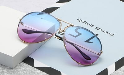 Ochelari de soare vintage de designer de brand pentru bărbați cu nuanțe negre Ochelari de soare reflectorizați din metal pentru femei Ochelari de soare retro pentru călătorii