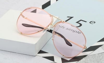 Ochelari de soare vintage de designer de brand pentru bărbați cu nuanțe negre Ochelari de soare reflectorizați din metal pentru femei Ochelari de soare retro pentru călătorii