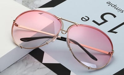 Ochelari de soare vintage de designer de brand pentru bărbați cu nuanțe negre Ochelari de soare reflectorizați din metal pentru femei Ochelari de soare retro pentru călătorii