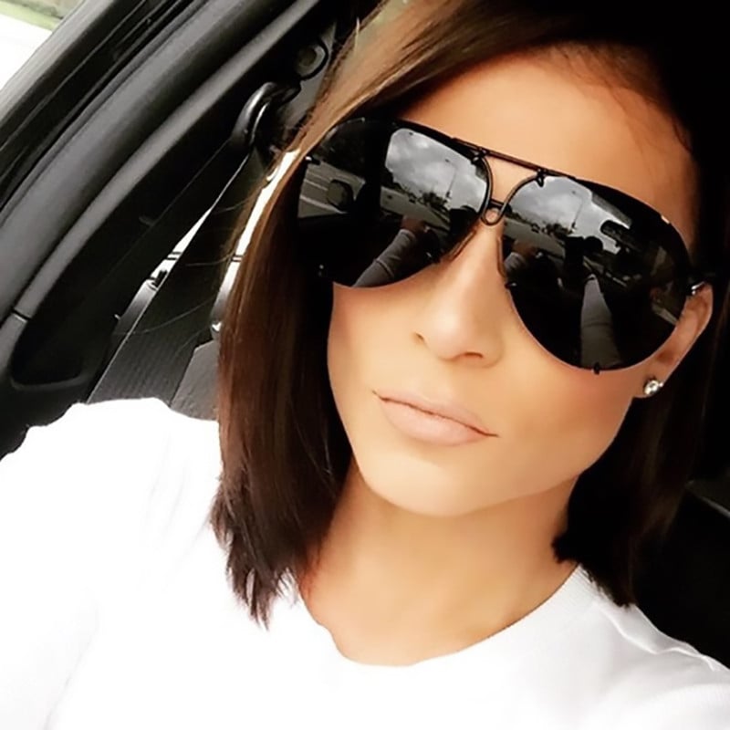 Ochelari de soare vintage de designer de brand pentru bărbați cu nuanțe negre Ochelari de soare reflectorizați din metal pentru femei Ochelari de soare retro pentru călătorii