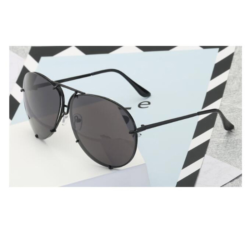 Ochelari de soare vintage de designer de brand pentru bărbați cu nuanțe negre Ochelari de soare reflectorizați din metal pentru femei Ochelari de soare retro pentru călătorii