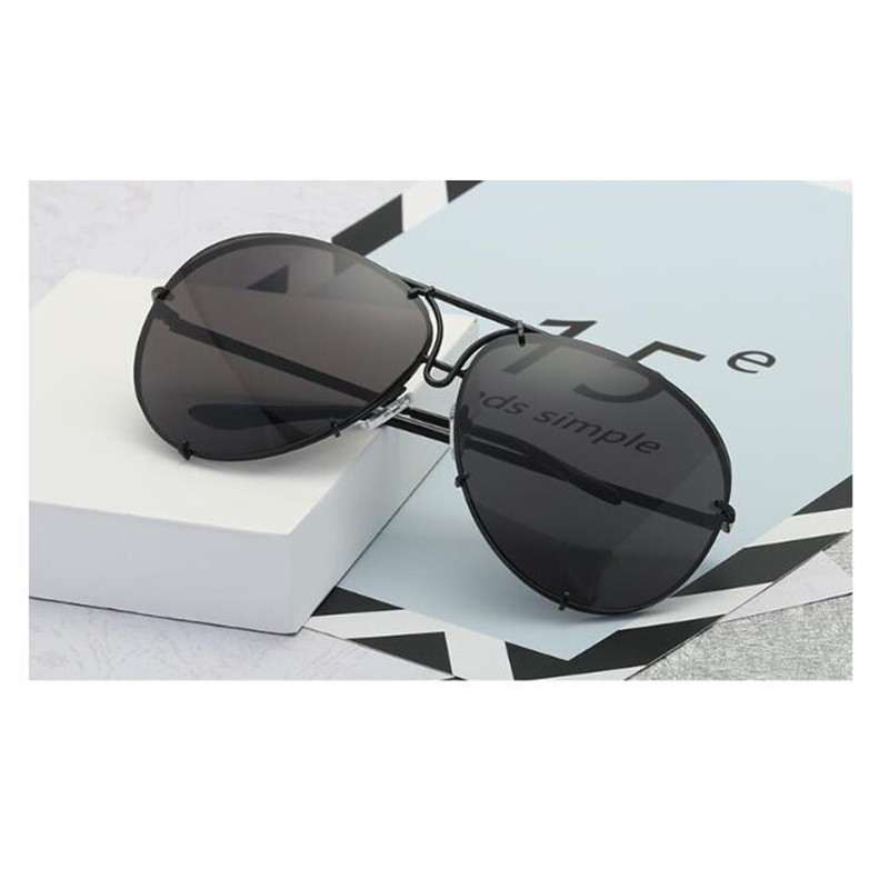 Ochelari de soare vintage de designer de brand pentru bărbați cu nuanțe negre Ochelari de soare reflectorizați din metal pentru femei Ochelari de soare retro pentru călătorii