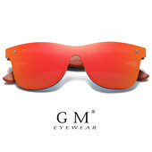 GM Red Wood Polarized Vyriški akiniai nuo saulės kvadratiniai akiniai nuo saulės Moteriški akiniai nuo saulės Vyriški Oculos de sol Masculino