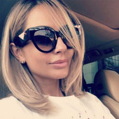 Luksuzne velike okrugle sunčane naočale Ženske retro brend dizajnerske sunčane naočale velikog okvira Ženske modne gradijentne lunettes de soleil