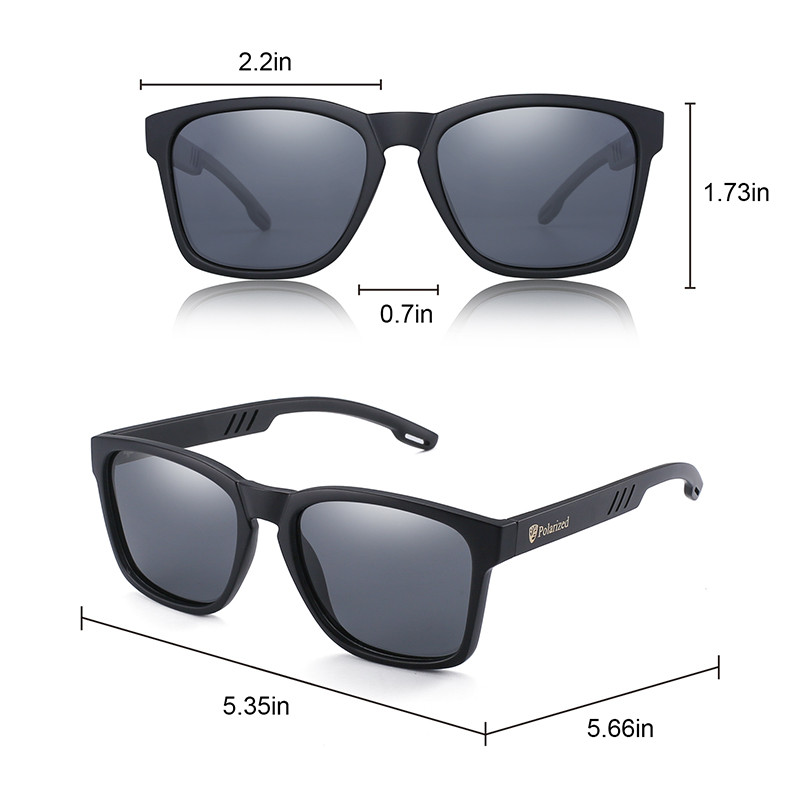 BRAND DESIGN Klassikalised päikeseprillid Meeste Polariseeritud Uv400 Kvaliteetsed TR90 Päikeseprillid Polariseeritud Meeste Päikeseprillid Sport Gafas De Sol GR8011-1