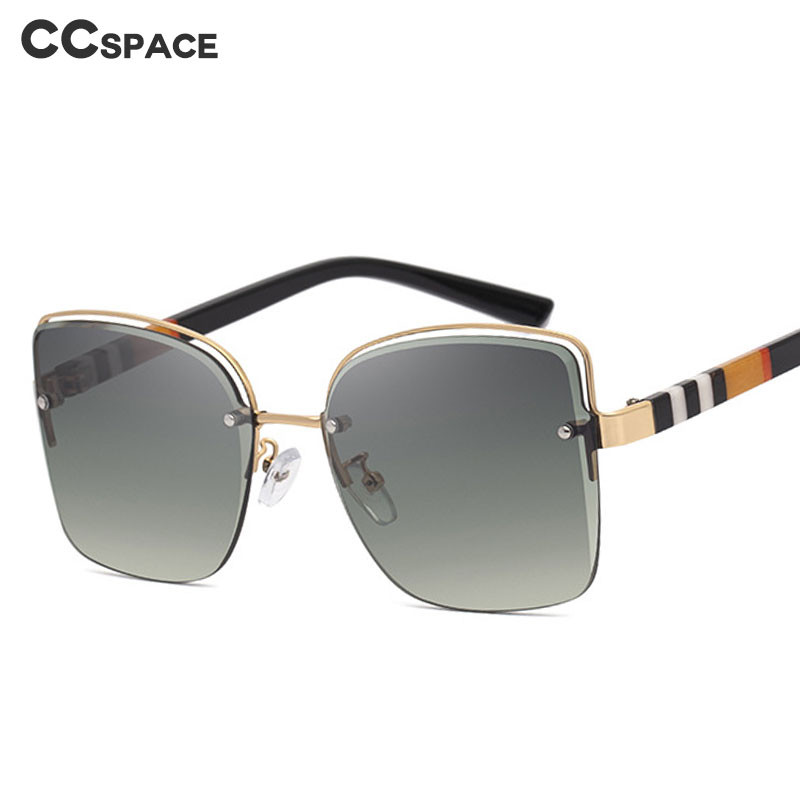 49131 Ochelari de soare cu dungi fără ramă Hollow Bărbați Femei Fashion Shades UV400 Ochelari vintage