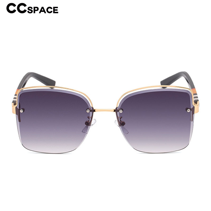 49131 Ochelari de soare cu dungi fără ramă Hollow Bărbați Femei Fashion Shades UV400 Ochelari vintage