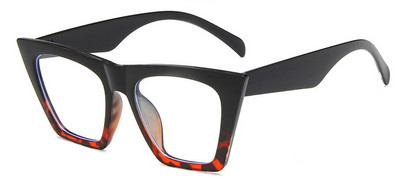 Cat Eye átlátszó szemüvegkeret klasszikus márka Vintage Ttransparent szemüvegkeret divat lapos felső dekoratív szemüveg szemüveg