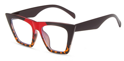 Cat Eye átlátszó szemüvegkeret klasszikus márka Vintage Ttransparent szemüvegkeret divat lapos felső dekoratív szemüveg szemüveg