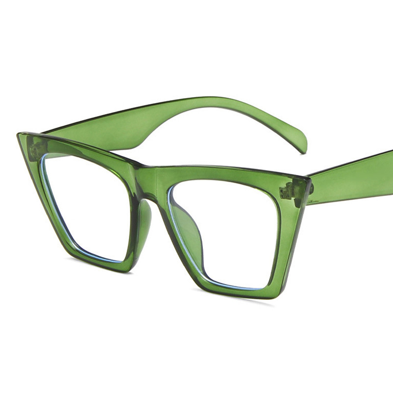 Cat Eye átlátszó szemüvegkeret klasszikus márka Vintage Ttransparent szemüvegkeret divat lapos felső dekoratív szemüveg szemüveg