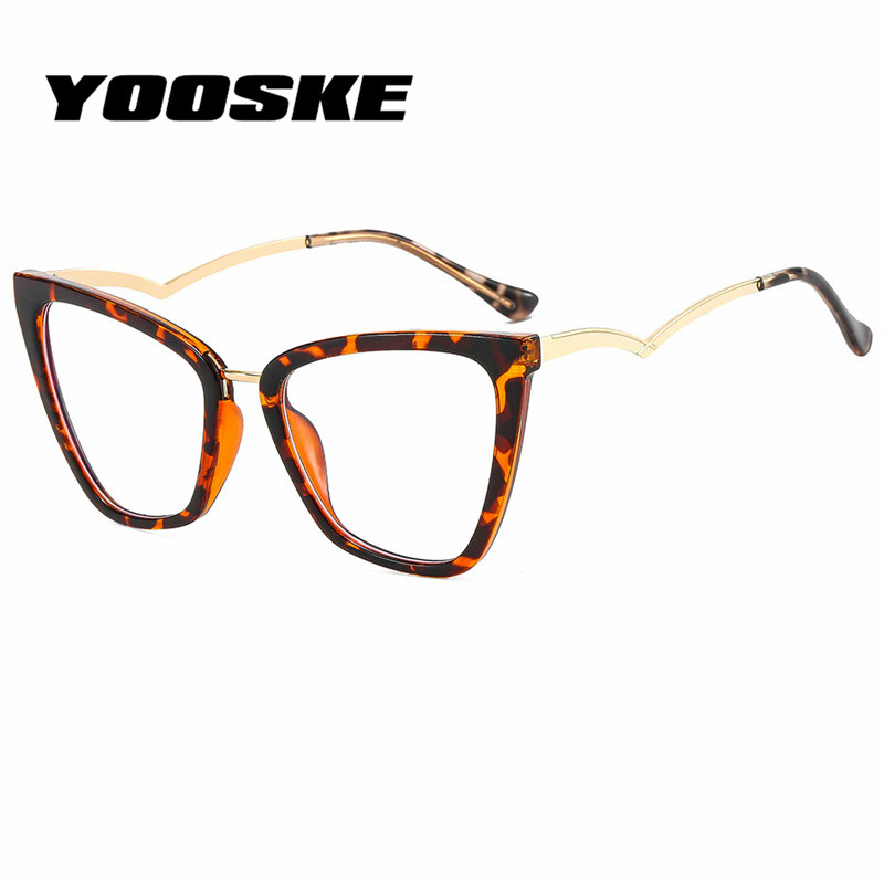 Ogromni mačkasti okviri za naočale marke YOOSKE Ženske optičke naočale protiv plavog svjetla za žene Trendovske naočale za računala