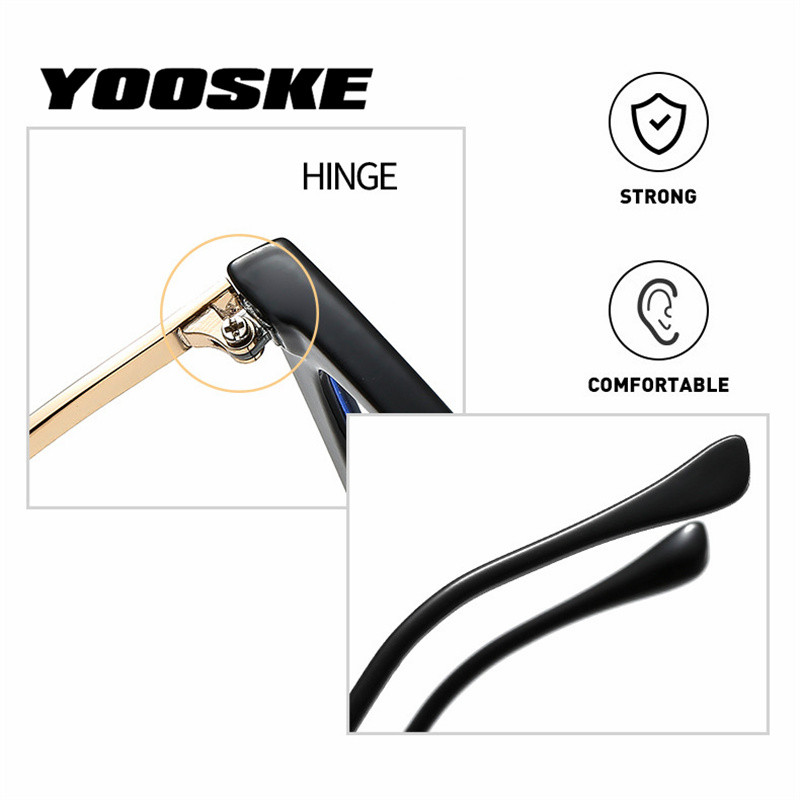 Ogromni mačkasti okviri za naočale marke YOOSKE Ženske optičke naočale protiv plavog svjetla za žene Trendovske naočale za računala