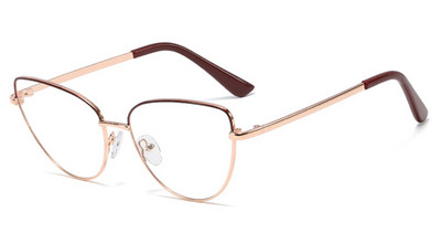 Peekaboo retro metalni okvir za naočale mačje oko ženske zlatne crne prozirne leće trokutaste optičke naočale ženski dodaci