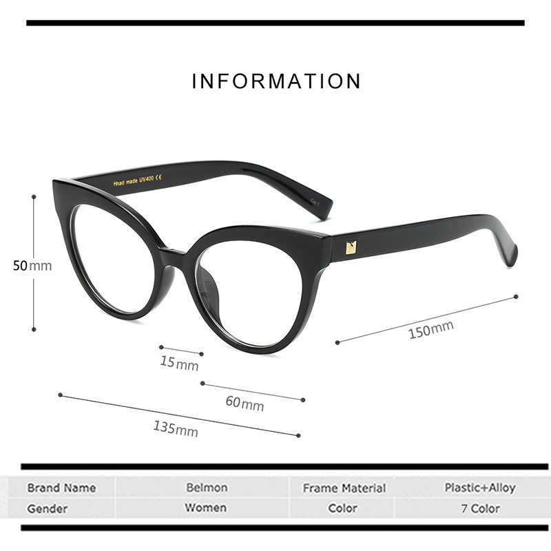 Cat Eye okvir za naočale Ženske naočale Kompjuterske dioptrijske optičke za ženske vintage naočale Prozirne leće Okvir za naočale RS464