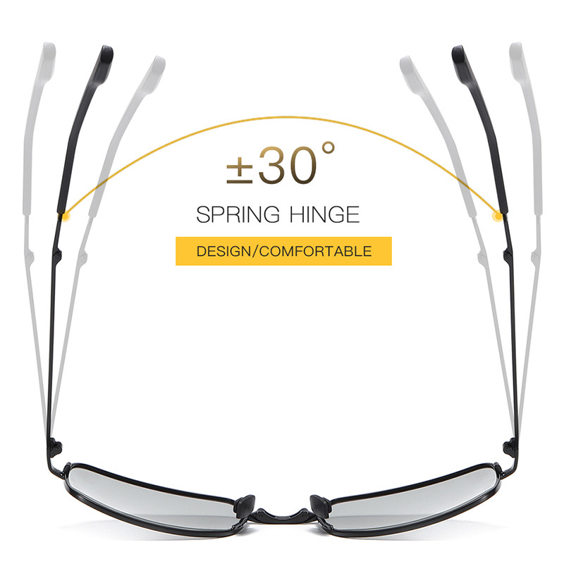 AORON sklopive polarizirane sunčane naočale Muške i ženske modne pravokutne klasične sunčane naočale Metalni okvir Sunčane naočale otporne na UV zrake