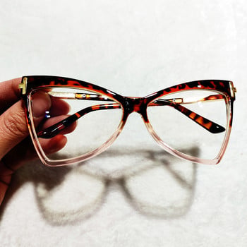 2022 Нова мода Секси котешко око Оптична анти-синя рамка за очила Дамски винтидж марка T Компютърни очила Женски очила