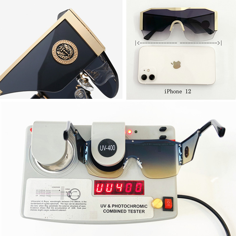 2021. Nove moderne prevelike četvrtaste sunčane naočale Muškarci Žene Veliki okviri Jednodijelne leće Sunčane naočale Gradient Driving Unisex naočale UV400