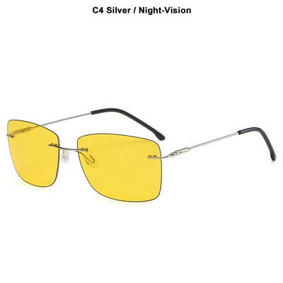 JackJad Fashion Ultralight Rimless Γυαλιά ηλίου Polarized σε τετράγωνο στυλ για άντρες που οδηγούν αθλητικά Vintage γυαλιά ηλίου αποχρώσεις ZC115