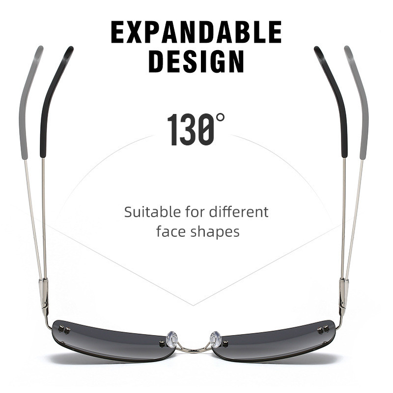 JackJad Fashion Ultralight Rimless Γυαλιά ηλίου Polarized σε τετράγωνο στυλ για άντρες που οδηγούν αθλητικά Vintage γυαλιά ηλίου αποχρώσεις ZC115