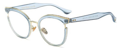 Seksi okvir za naočale Mačje oči Prozirni okvir za kratkovidne štreberske naočale Dizajner luksuznih marki Crni okviri za naočale Žene