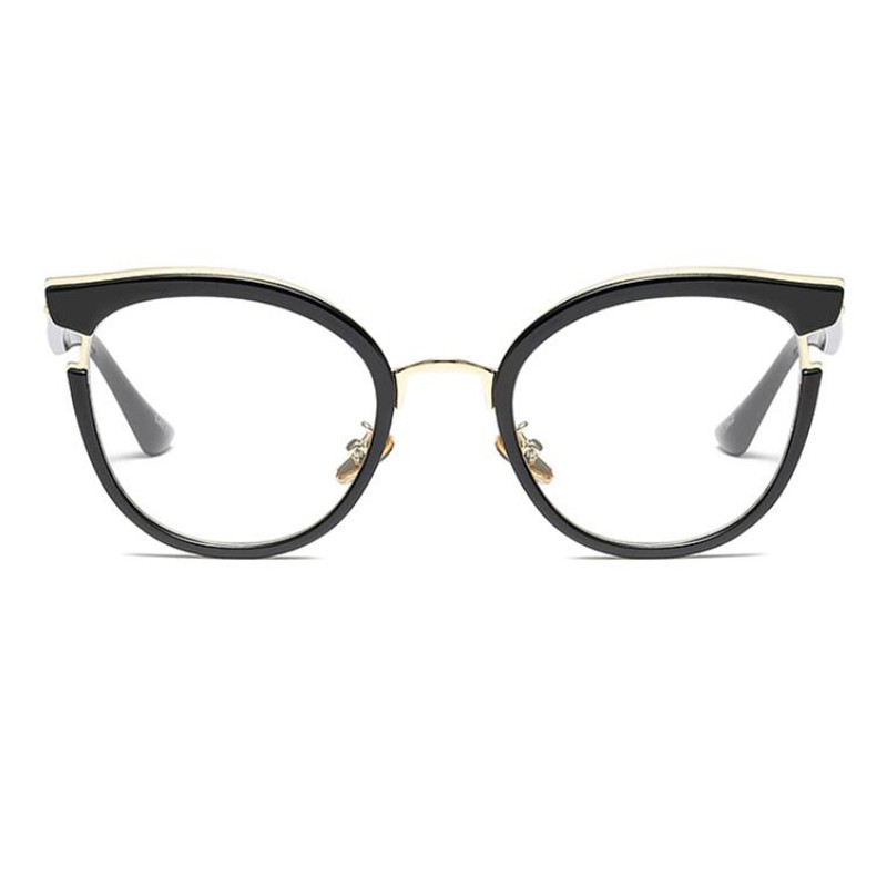 Seksi okvir za naočale Mačje oči Prozirni okvir za kratkovidne štreberske naočale Dizajner luksuznih marki Crni okviri za naočale Žene