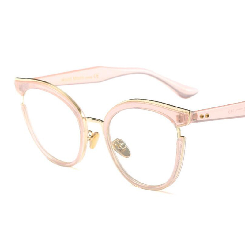 Seksi okvir za naočale Mačje oči Prozirni okvir za kratkovidne štreberske naočale Dizajner luksuznih marki Crni okviri za naočale Žene