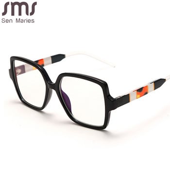 Квадратни рамки за оптични очила Жени Мъже Големи очила с прозрачни стъкла Рамки за късогледство Рецепт Маркови дизайнерски очила Очила