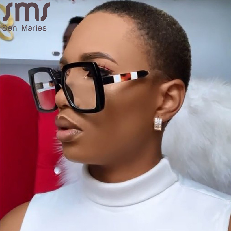 Rame de ochelari optici pătrați Femei Bărbați Ochelari cu lentile transparente supradimensionate Rame pentru miopie Ochelari de vedere de marca de prescripție Ochelari de vedere