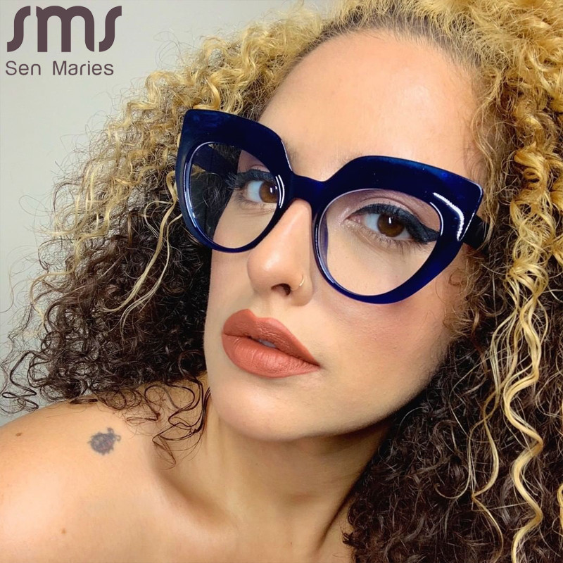 Cat Eye Optiniai akiniai moterims Vyriški Vintažiniai skaidrūs akiniai Akinių rėmeliai Skaidrūs lęšiai Akinių rėmeliai Receptiniai Unisex