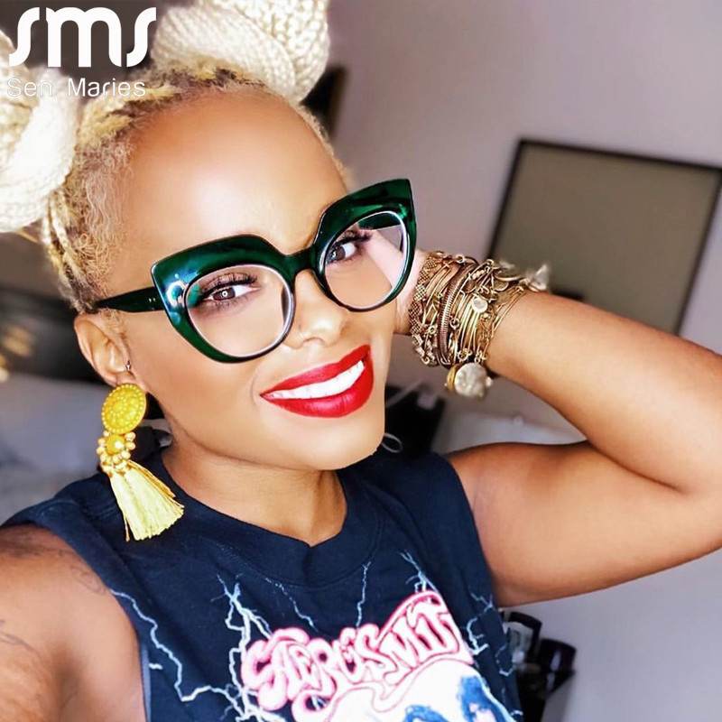 Cat Eye Optiniai akiniai moterims Vyriški Vintažiniai skaidrūs akiniai Akinių rėmeliai Skaidrūs lęšiai Akinių rėmeliai Receptiniai Unisex