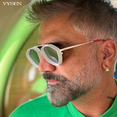 Steampunk Päikeseprillid Meestele 2022 Mood Ebaregulaarne Luksusbränd Disainer Punk Päikeseprillid Naiste hulknurksed metallraamiga prillid