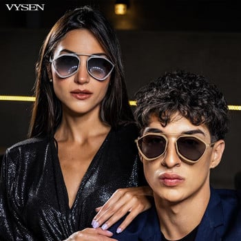 Steampunk слънчеви очила за мъже 2022 г. Модни неправилни луксозни маркови дизайнерски пънк слънчеви очила Дамски очила с многоъгълна метална рамка