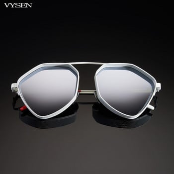 Steampunk слънчеви очила за мъже 2022 г. Модни неправилни луксозни маркови дизайнерски пънк слънчеви очила Дамски очила с многоъгълна метална рамка