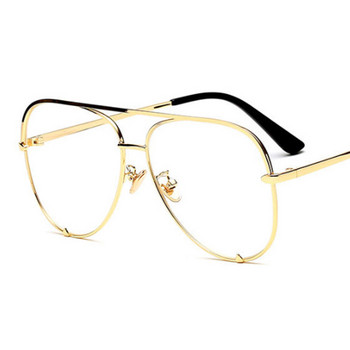 Модни пилотски очила Дизайнерски рамки Луксозна марка компютърни очила Прозрачни прозрачни лещи Секси рамки за очила
