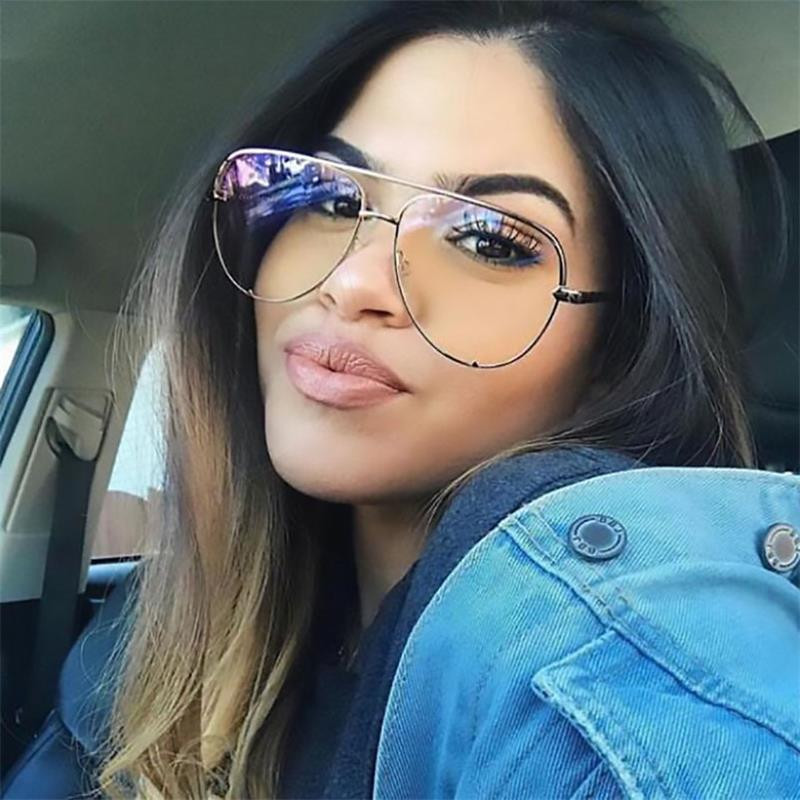 Dizajnerski okviri modnih pilotskih naočala Luksuzni brend Računalne naočale Prozirne prozirne leće Seksi okviri naočala